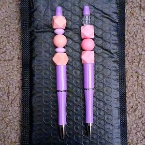 One of a kind, custom beadable pens.